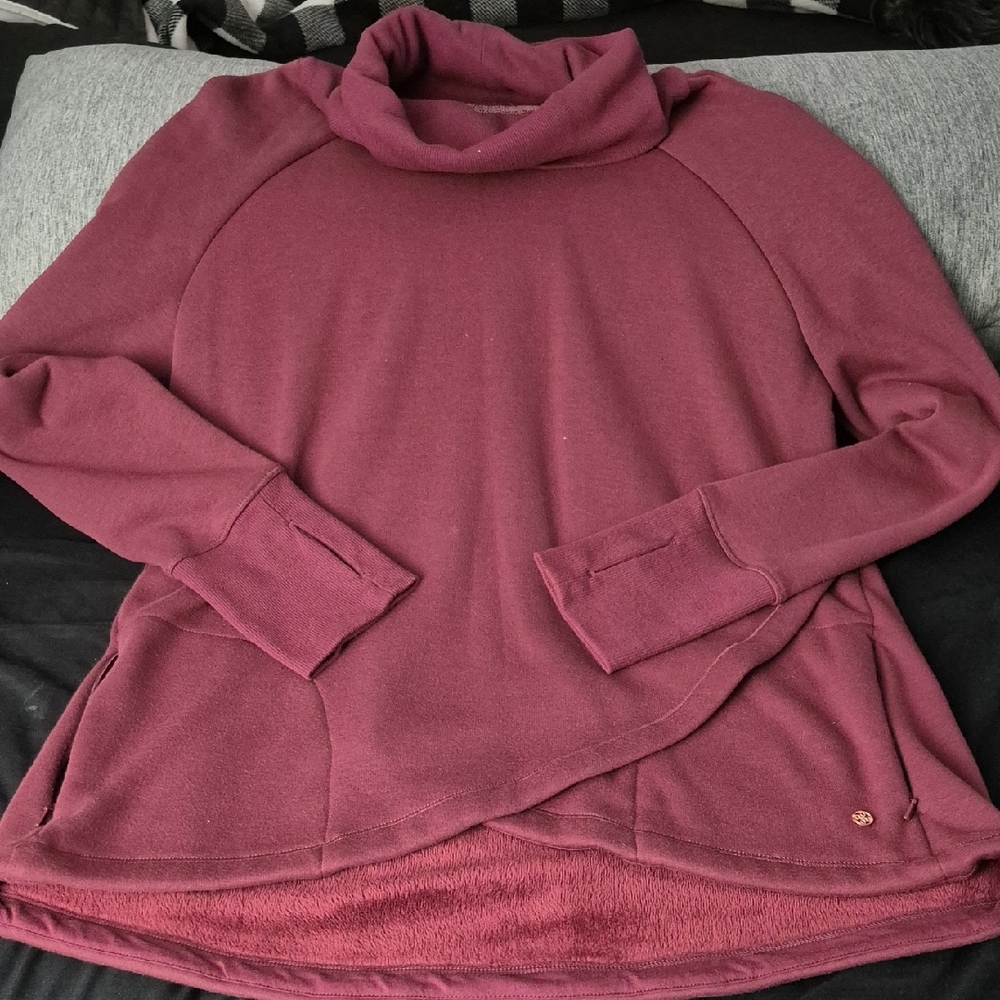 Elegant Maroon Cowl Neck Sweater